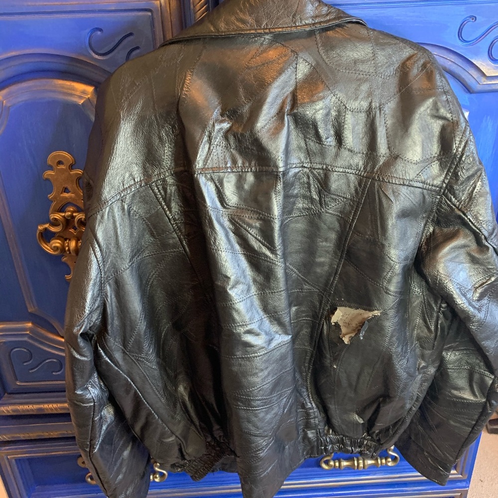 LEATHER WORKS Patchwork XL Zip Jacket L.A. Circus - Picture 3 of 3